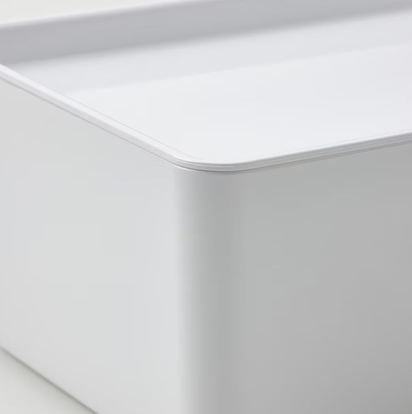 IKEA Kuggis kleine Box mit Deckel aus Kunststoff 13x18x8 cm - weiß