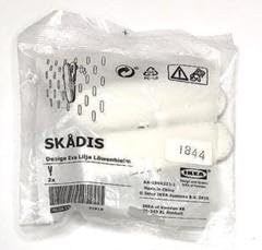 IKEA SKADIS 003.216.14 SKADIS Lochwand-Clips, weiß, 2 x 8 cm, 2 Stück