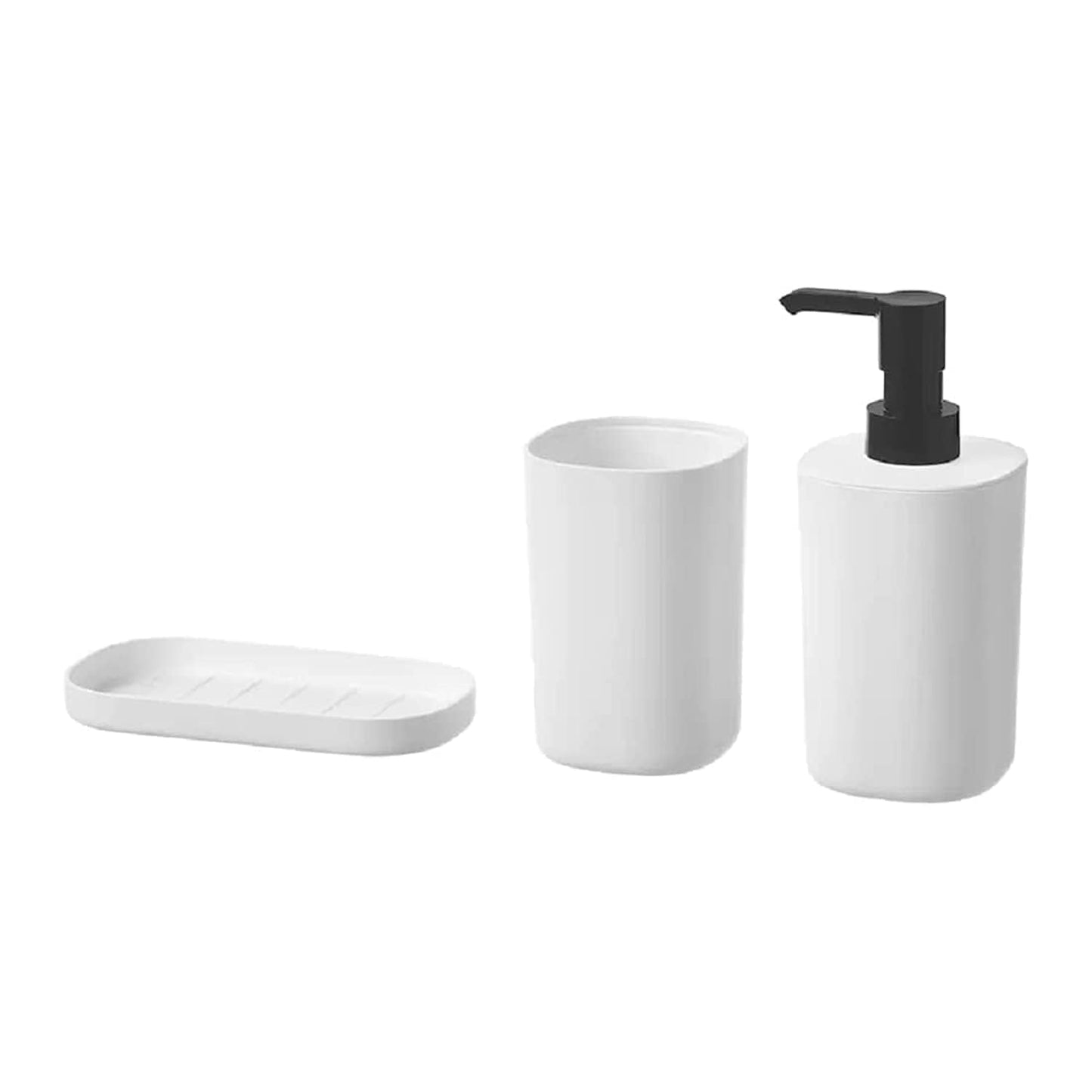 Ikea STORAVAN 3-teiliges Badezimmer-Set, weiß, klein