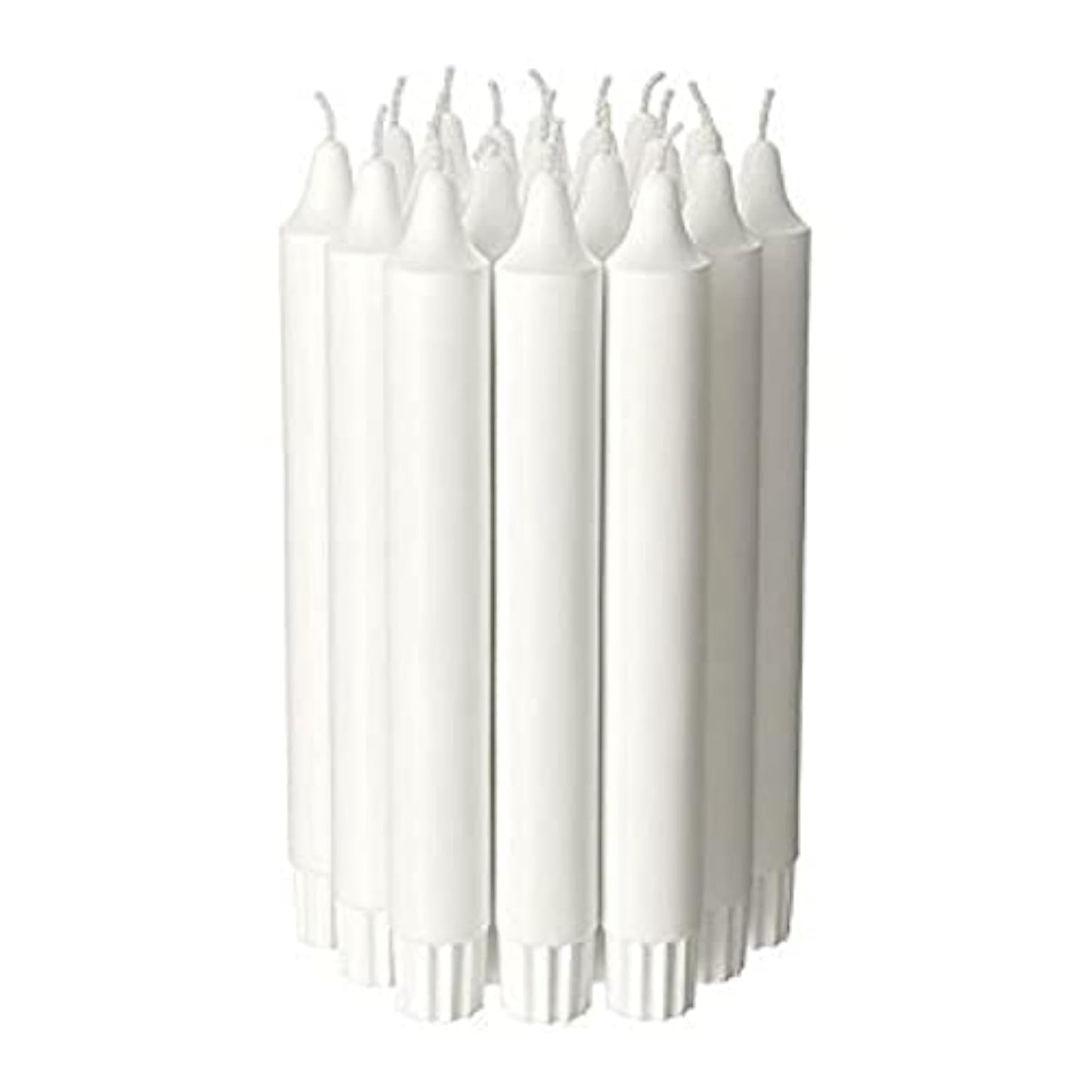 Ikea Kerzen-Kronleuchter-Stäbchen, geruchlos, Weiß, 19,1 cm, 20 Stück