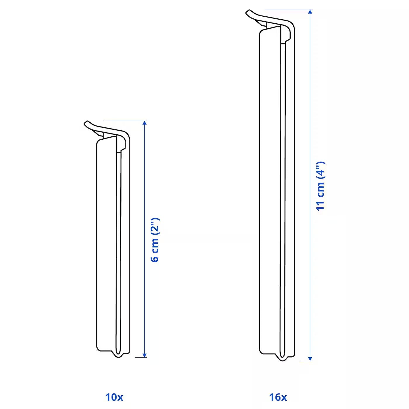 IKEA BEVARA Verschlussklemmen 30er Set Klemmen Verschluss, 06 x 12 x 3 cm
