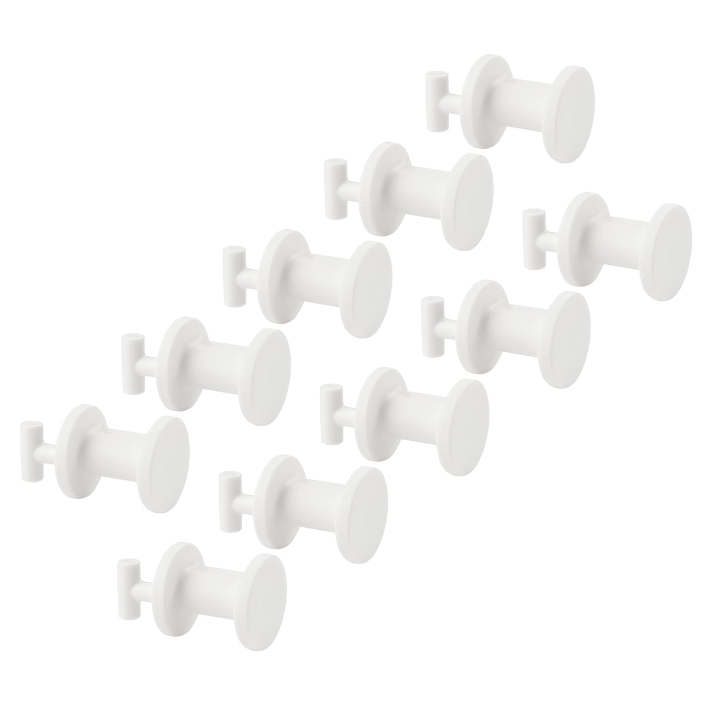 Ikea SKADIS Mini Kunststoff Push Haken (passend für SKADIS Steckbrett), weiß, 19 mm, 205.198.88 - 10 Stück