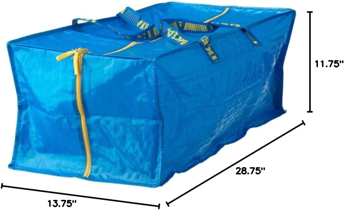 IKEA 901.491.48 Frakta Aufbewahrungstasche, blau, 4 Stück