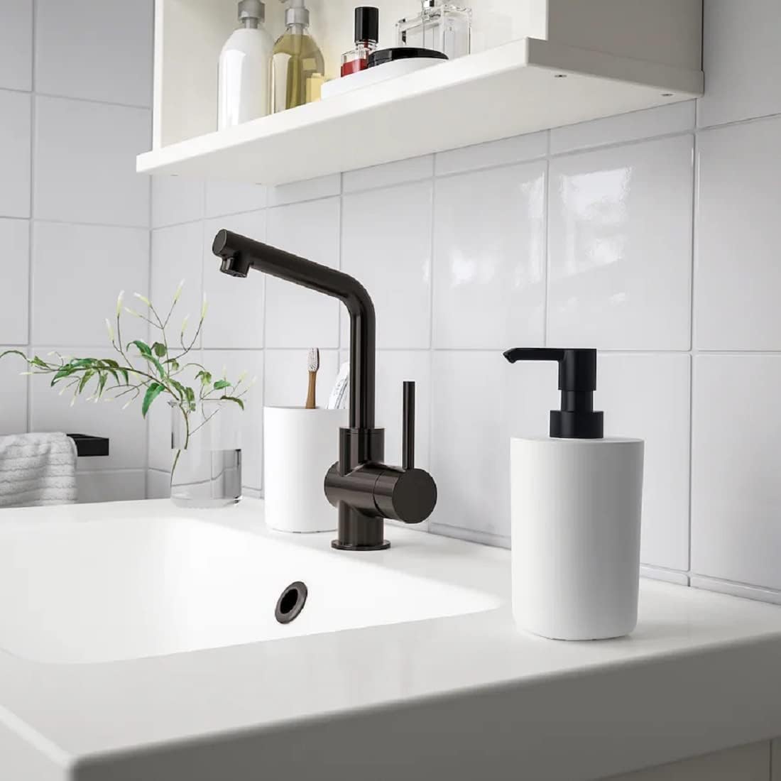 Ikea STORAVAN 3-teiliges Badezimmer-Set, weiß, klein
