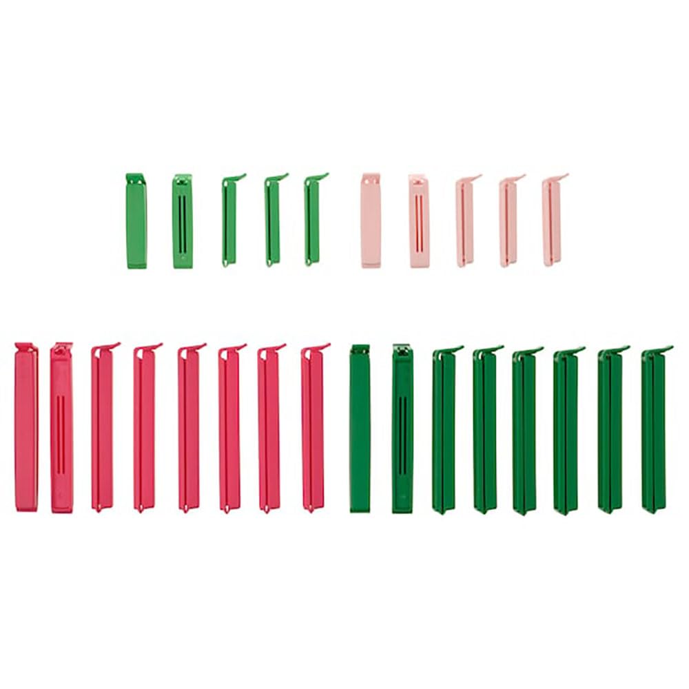 IKEA Bevara 103.391.71 Bag Clips Pack of 30 20 x 5 cm and 10 x 10 cm Mixed Colours