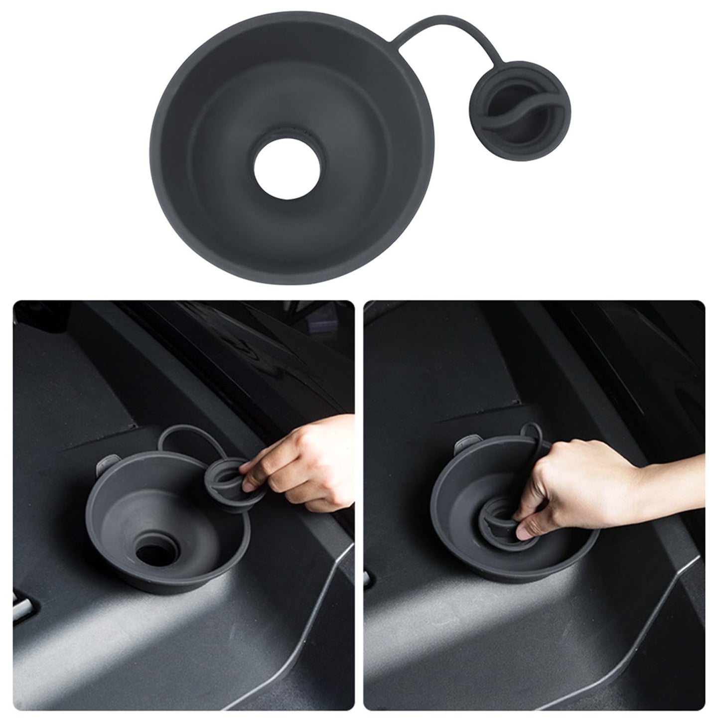NOLOWY Automatischer Trichter für Flüssigkeiten, Flüssigkeitswechsel-Trichter, Nachfüllwerkzeug für Tesla-Modell 3/Y, gleichmäßiges Ausgießen aus ABS-Material in Wie Abgebildet