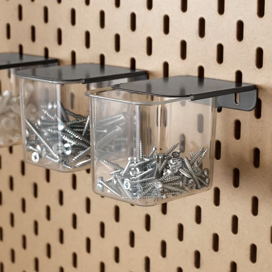 Ikea Skadis 803.469.22 3-er Set mit Deckel, grau