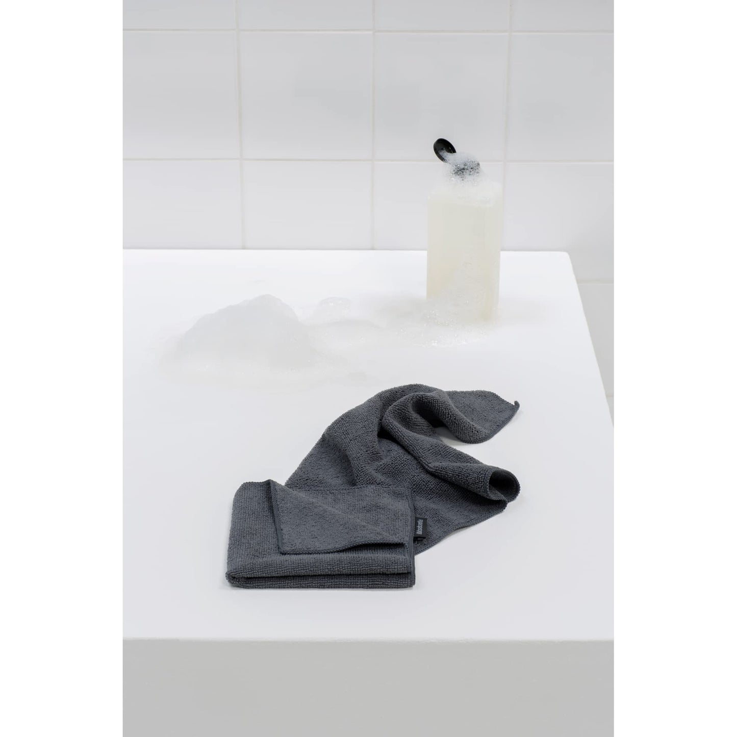 Brabantia Mikrofaser Reinigungstuch (2er Set), Hellgrau, 30 x 30 cm, 2-Einheiten