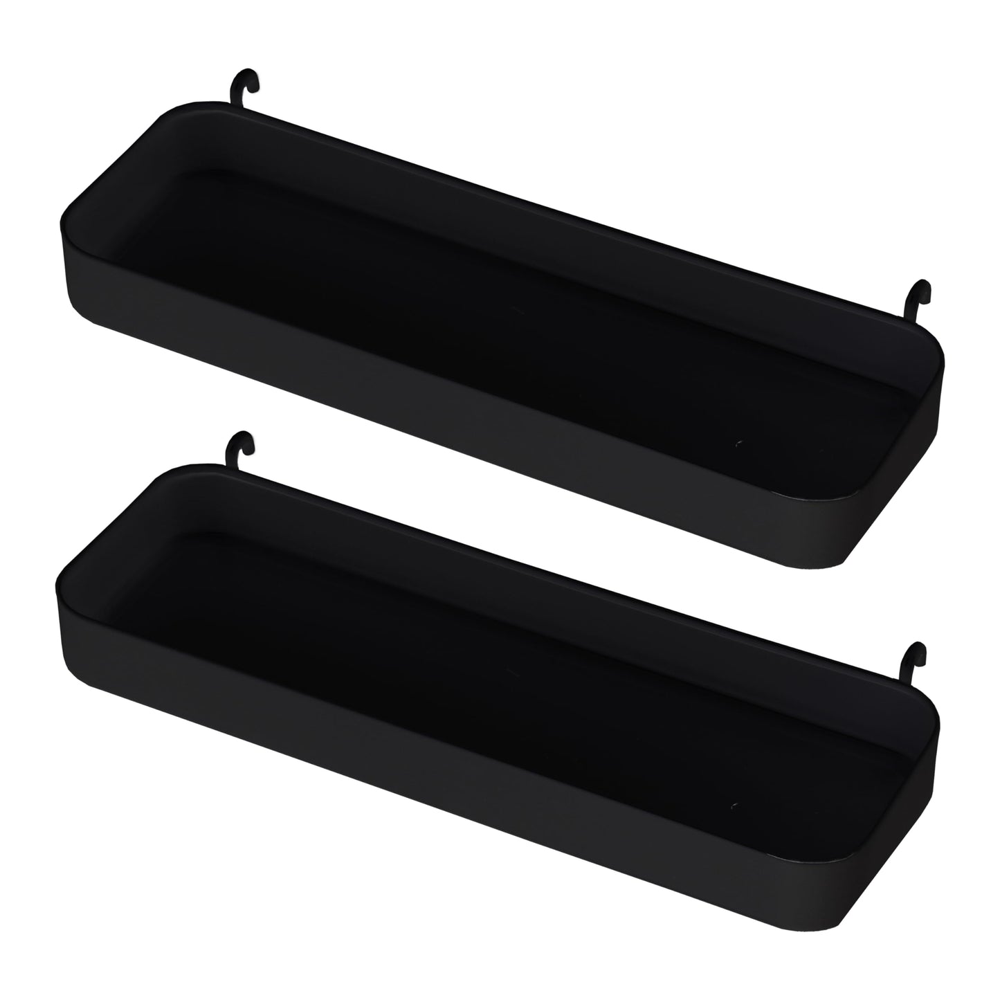 Ikea SKADIS Regal (passend für SKADIS Stecktafel), Schwarz, 28 x 9 x 3 cm, 805.699.41 – 2er-Set