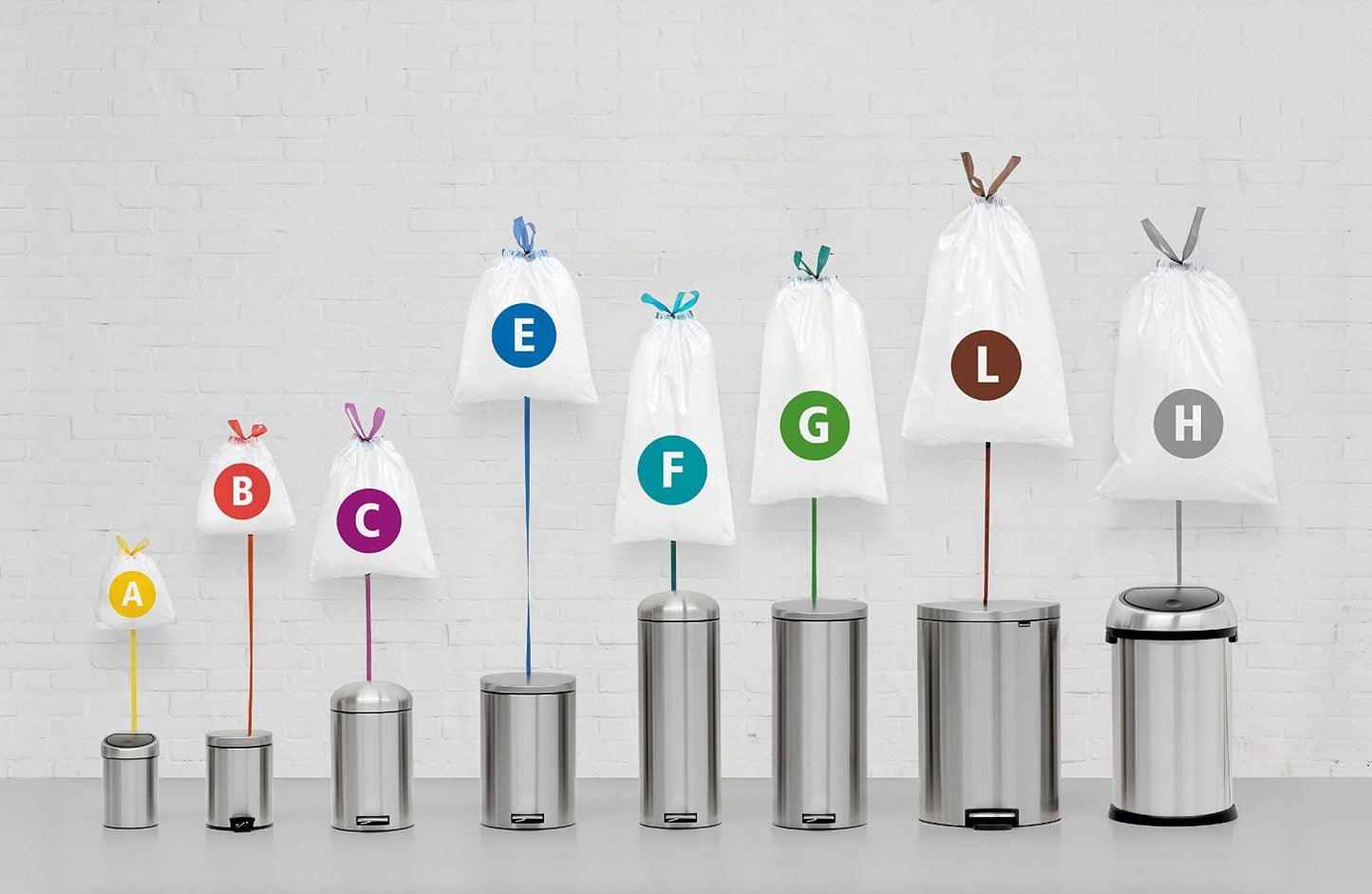 Brabantia Kompostierbare Müllbeutel, 10L / 12L - Größe C, 10 Beutel, Grün