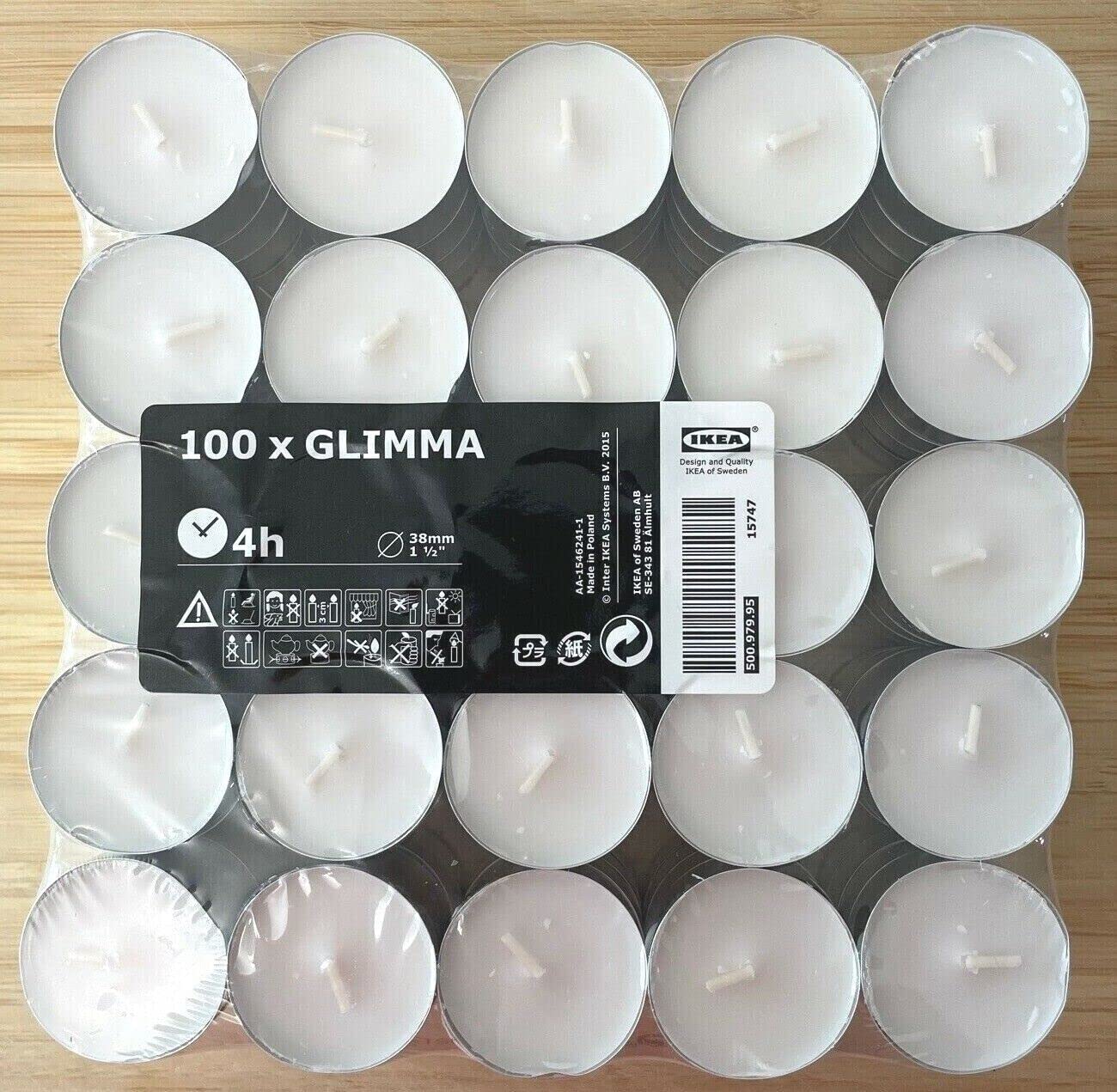 IKEA GLIMMA Teelichter duftneutral; 200 Stück