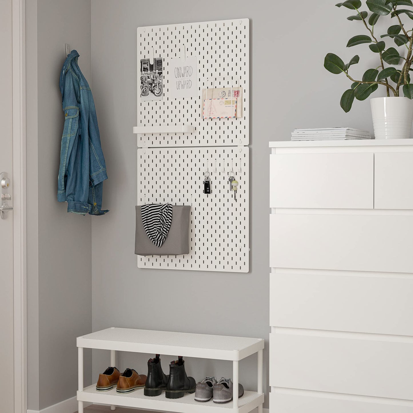 Ikea skådis pegboard weiß (56x56 cm)