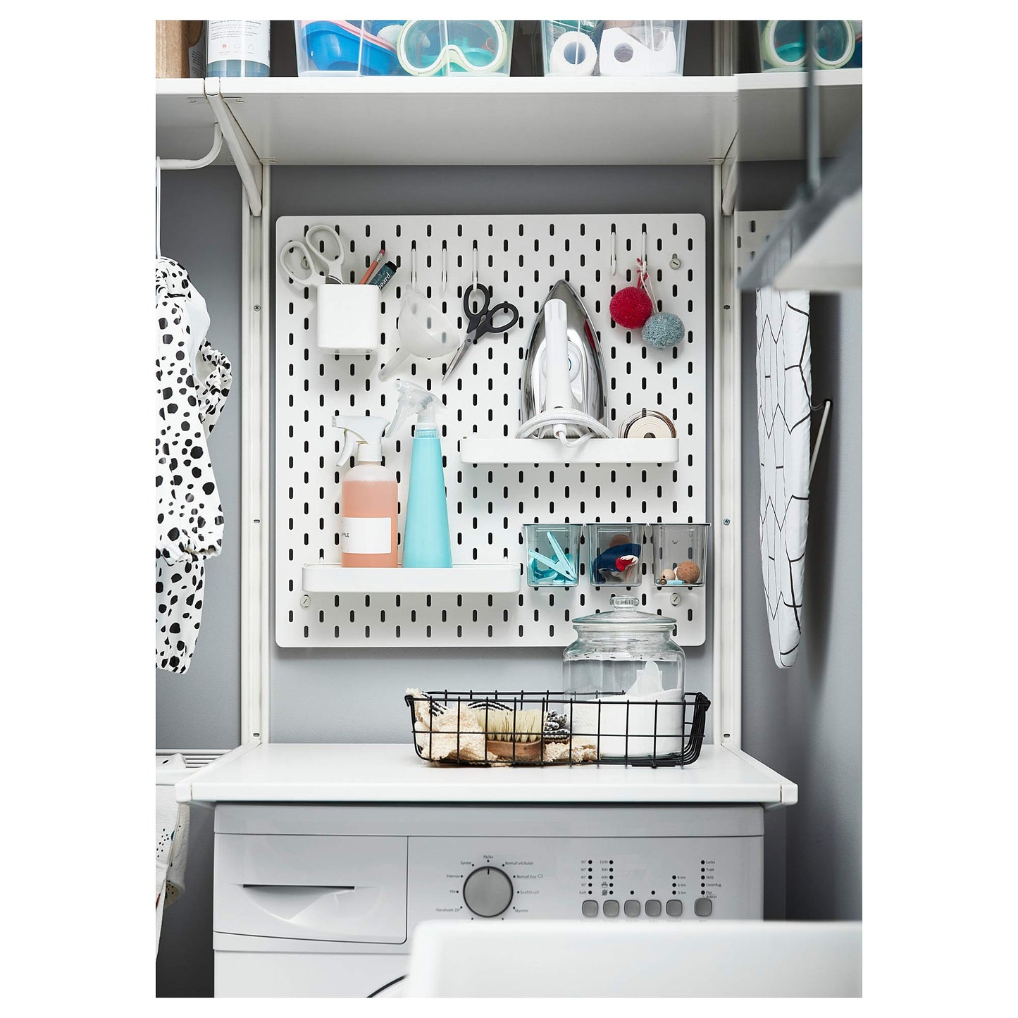 Ikea skådis pegboard weiß (56x56 cm)
