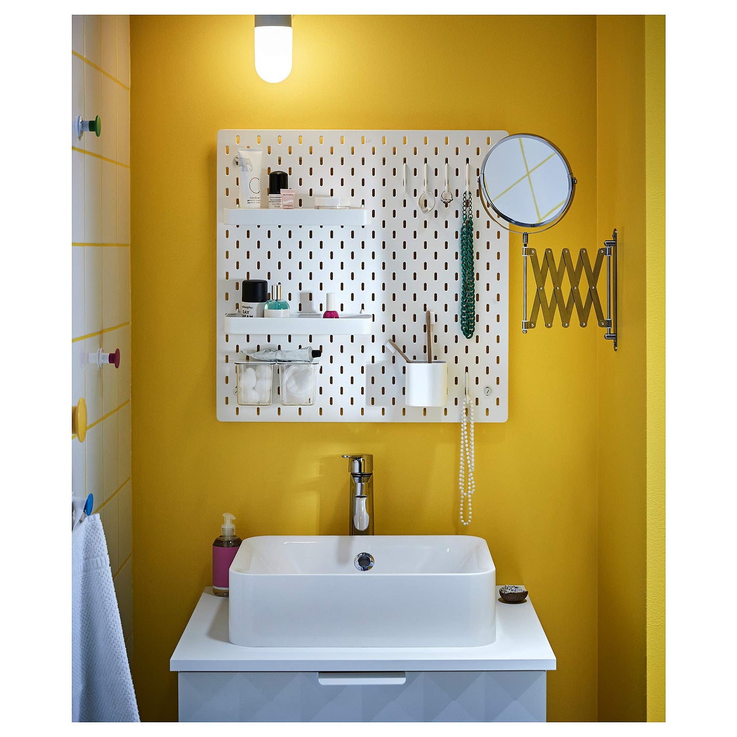 Ikea skådis pegboard weiß (56x56 cm)
