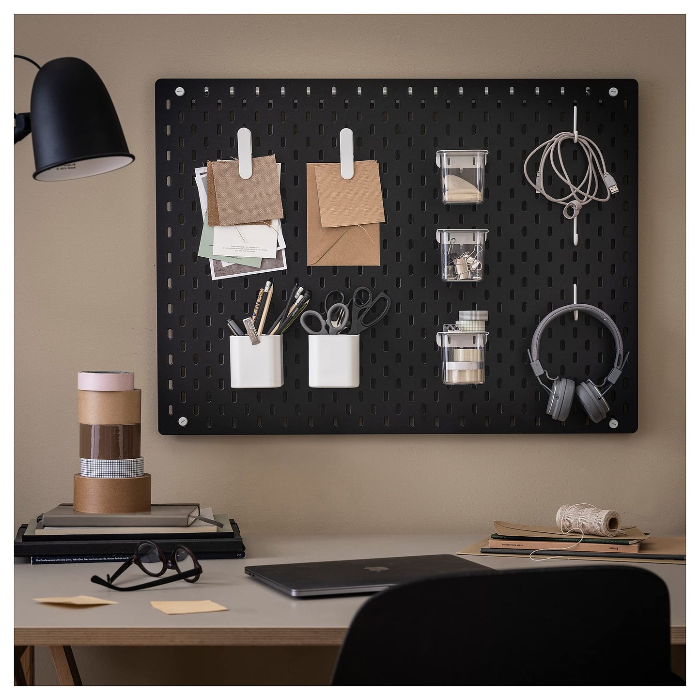 IKEA SKÅDIS Steckplatten Stecktafel, 76 x 56 cm, Schwarz