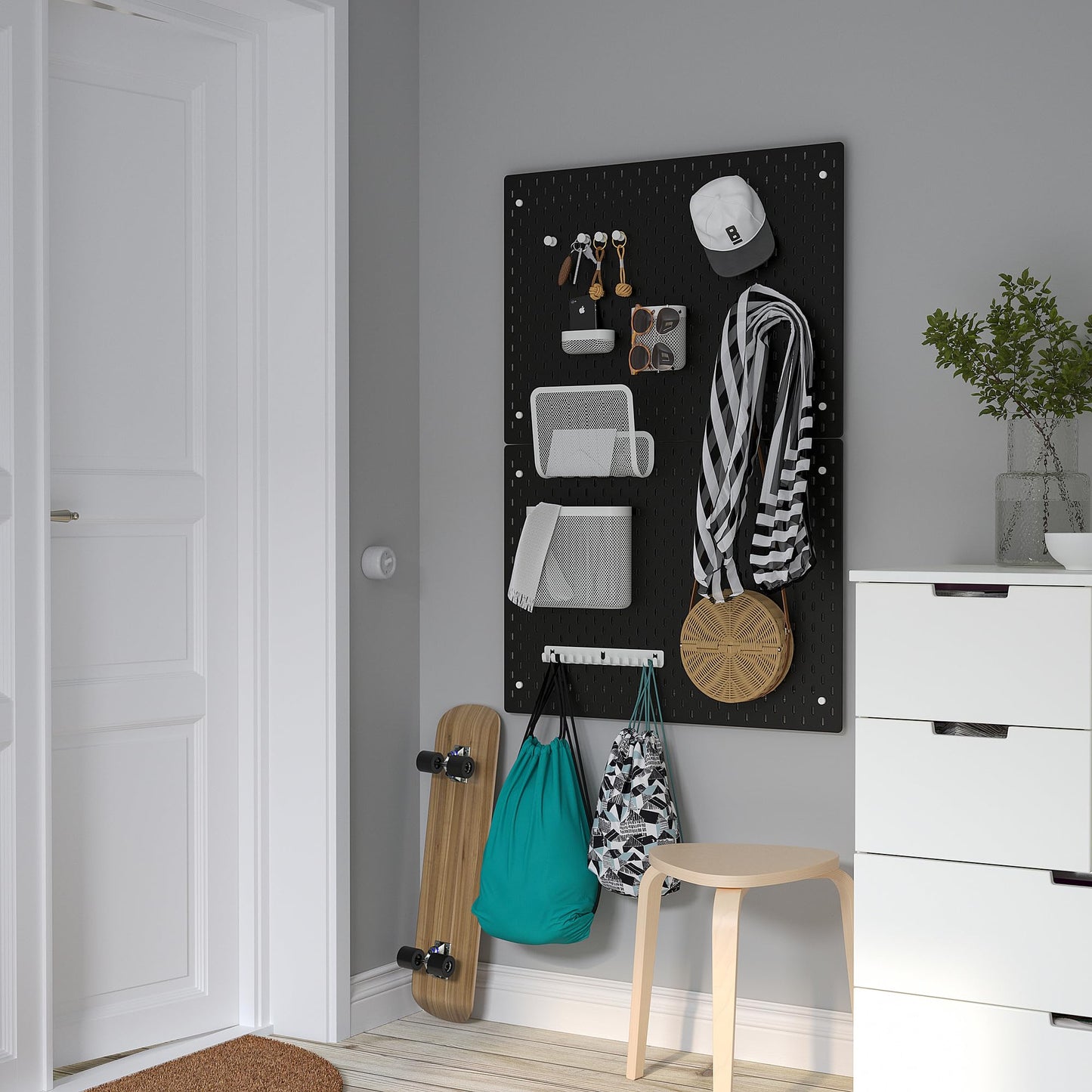 SKÅDIS Stecktafel, 76x56cm, schwarz