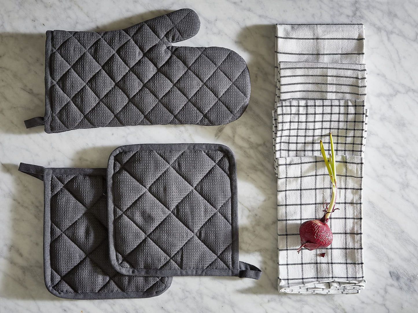IKEA RINNIG Topflappen, 21 x 21 cm, Grau