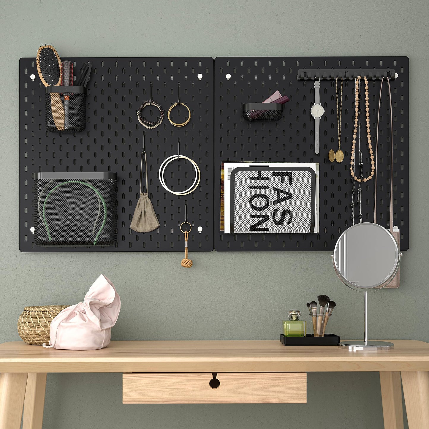 IKEA SKÅDIS Stecktafel, 56 x 56 cm, Schwarz