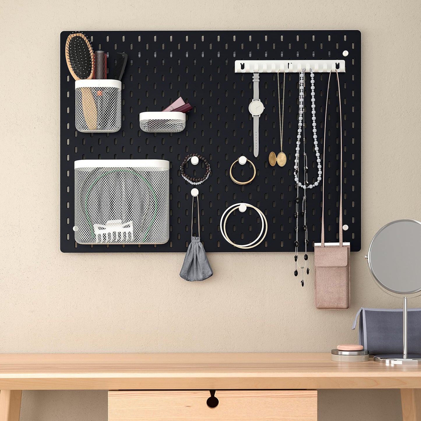 SKÅDIS Stecktafel, 76x56cm, schwarz