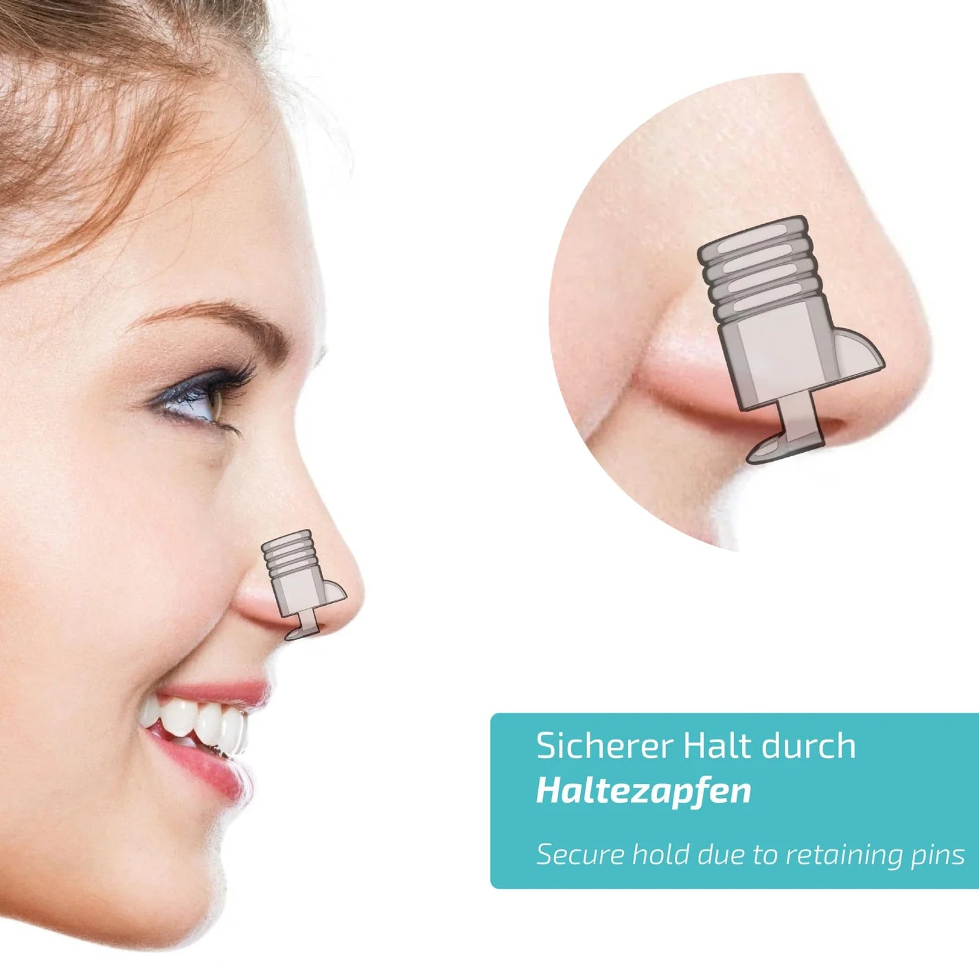 Nasivent Tube Plus® (2x L – 13 mm) Nasal Dilator for Improved Nasal Breathing & Against Snoring