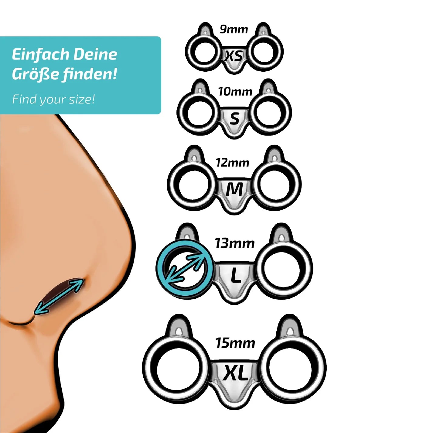 Nasivent Tube Plus® (2x L – 13 mm) Nasal Dilator for Improved Nasal Breathing & Against Snoring