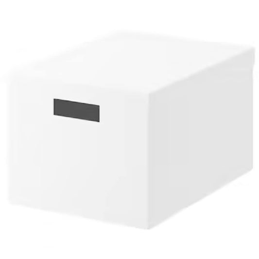 I-K-E-A Einfache Montage Aufbewahrungsbox Faltbare Box mit Deckel Weiß Pappe 25x35x20 cm