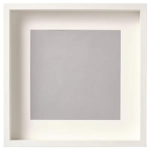 Sannahed Bilderrahmen - Innenmaß 35x35x4cm - Außenmaß 37x37cm - Objektrahmen inkl. Passepartout - weiß