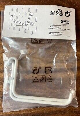 IKEA ASIA Skadis Haken, weiß - 2 Stück, Kunststoff, 100% Kunststoff, Wandmontage, Rutschfest, Einfache Installation, Bad, Badezimmer, Büro, Flur, Minimalist, Weiß, 2 kg, 9,5 cm tief, 6 cm hoch