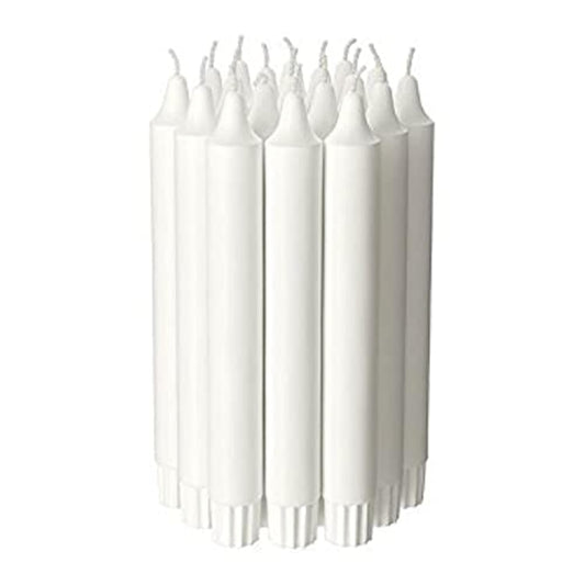 Ikea Kerzen-Kronleuchter-Stäbchen, geruchlos, Weiß, 19,1 cm, 20 Stück