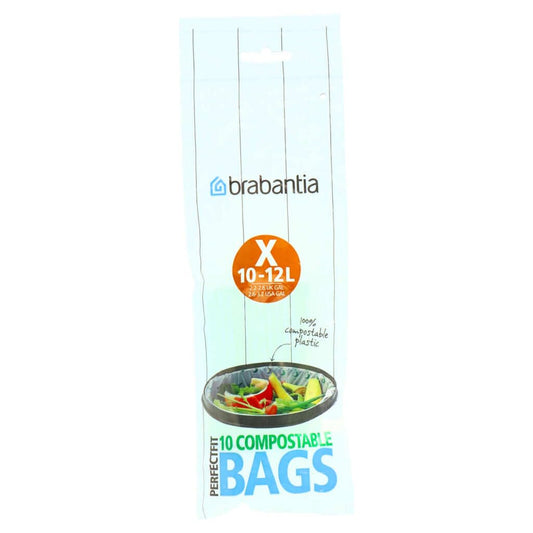 Brabantia, Weiß, 10-12 L/Größe X Mullbeutel
