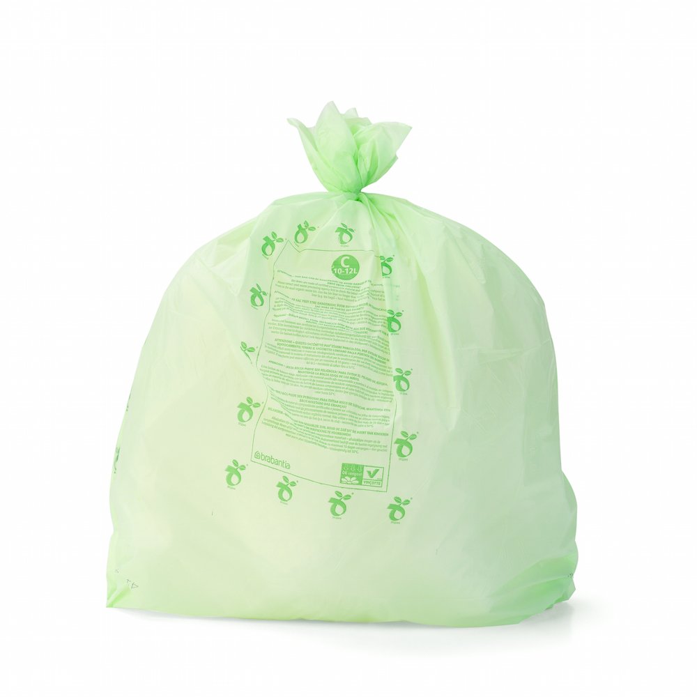 Brabantia, Weiß, 10-12 L/Größe X Mullbeutel