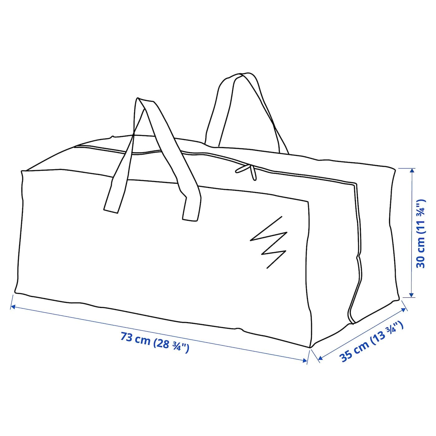 Ikea Frakta Storage Bag,Extra Large Blue (2 Pack)