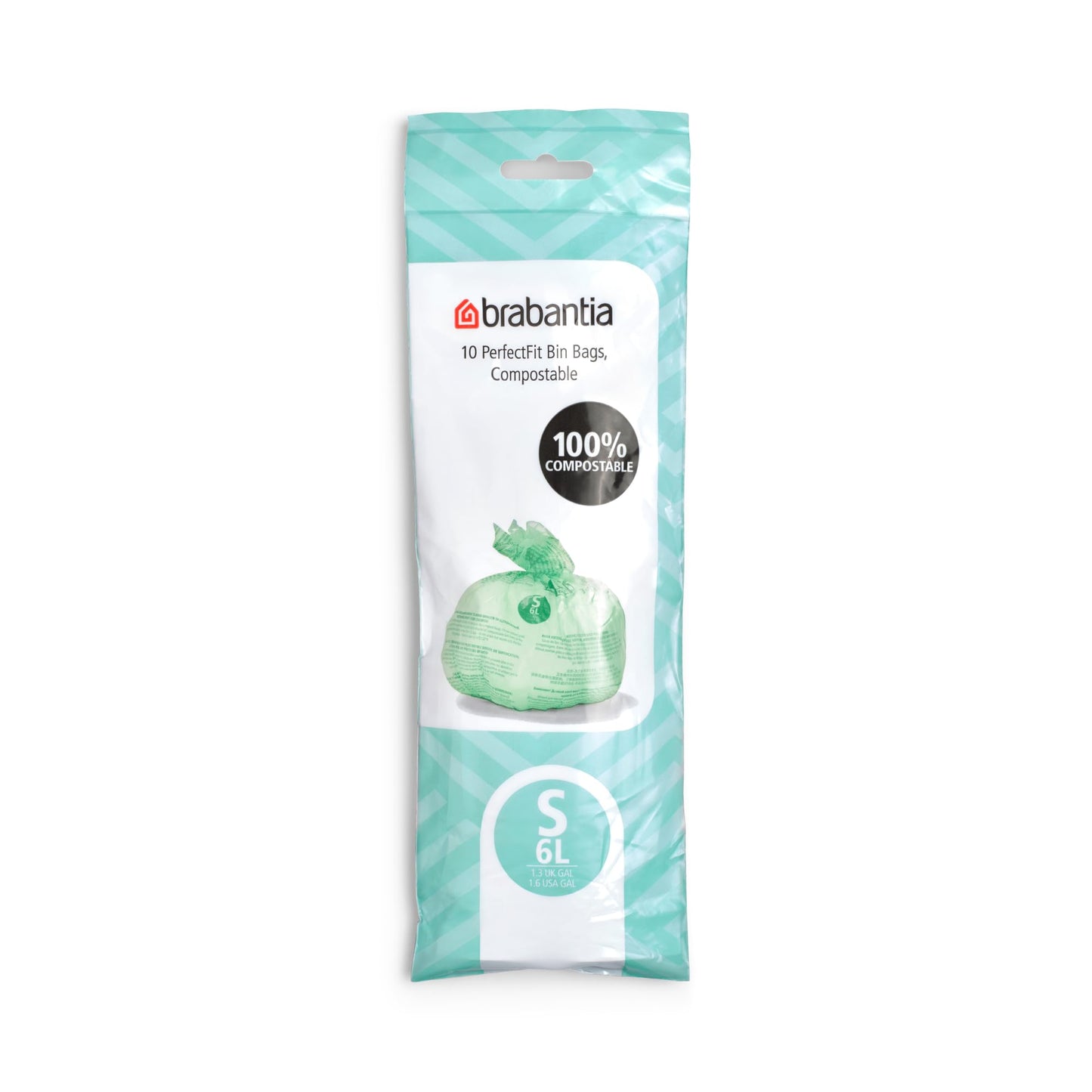 Brabantia, Weiß, 10-12 L/Größe X Mullbeutel