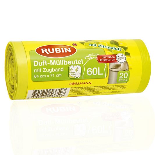 Duft Müllbeutel - 25 Liter (25 Stück) - Mit Tragegriffen - dezent duftend - 1er Pack - Ideal für Haushalt- Büro- und Badezimmereimer