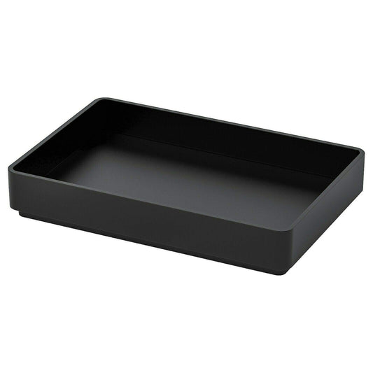 Skogsviken Tablett für Nagellack, Schmuck, Lippenstift, stapelbar, 10 x 15 cm, Schwarz