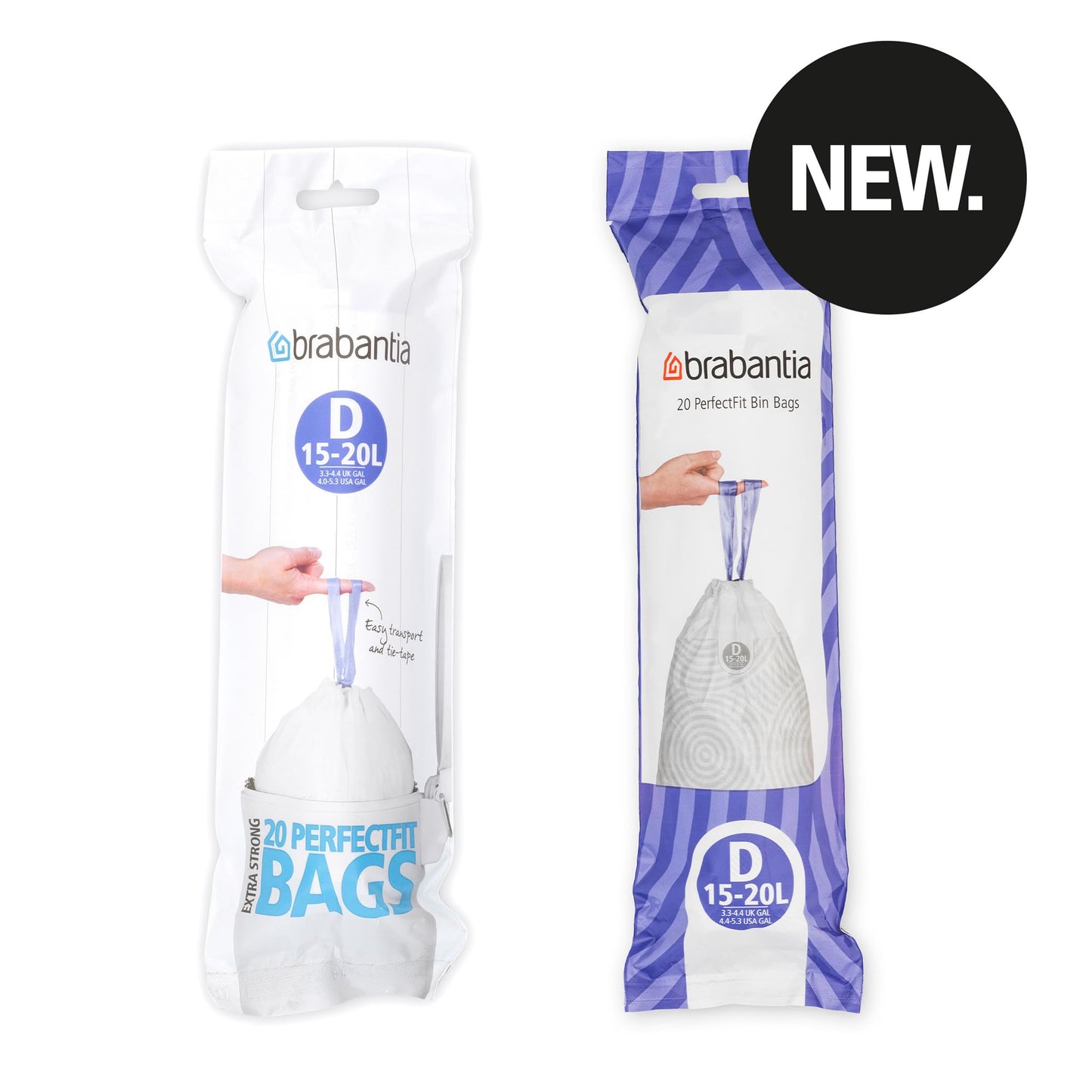 Brabantia, Weiß, 10-12 L/Größe X Mullbeutel