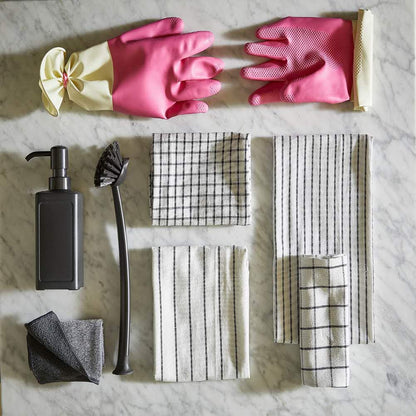 IKEA ASIA Rinnig Geschirrtuch, Gemustert, 45 x 60 cm, 4er-Set (dunkelgrau)