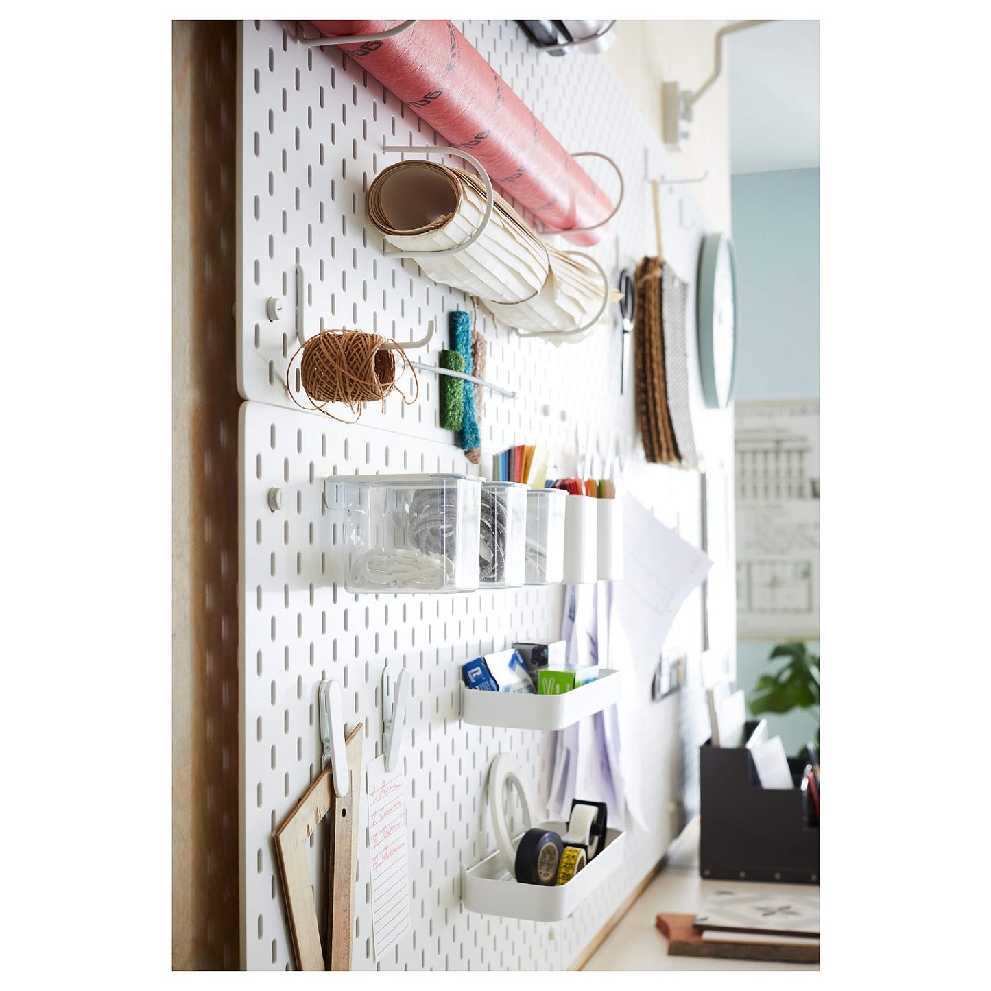 Ikea skådis pegboard 76x56 cm weiß