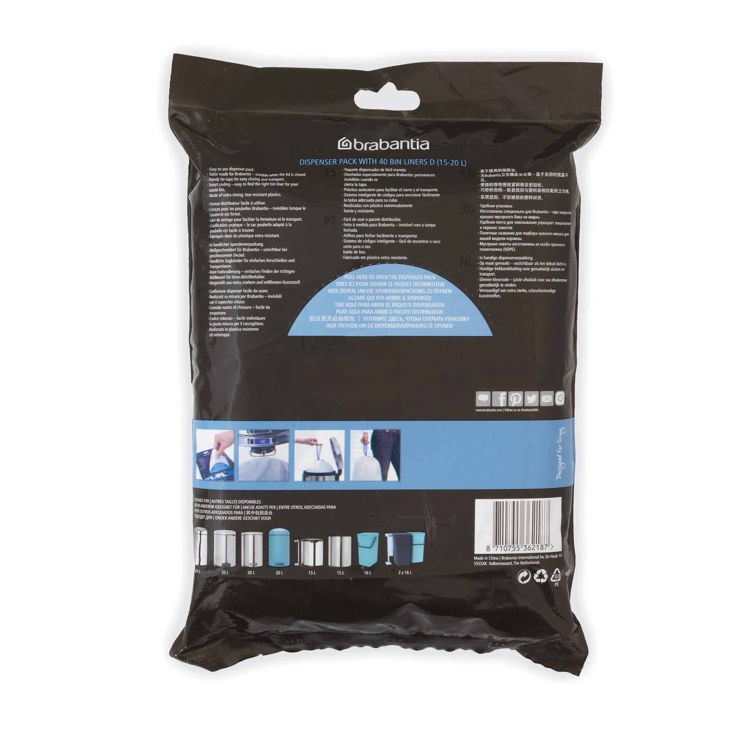 Brabantia PerfectFit Müllbeutel, Weiß