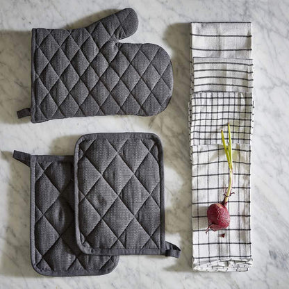 IKEA ASIA Rinnig Geschirrtuch, Gemustert, 45 x 60 cm, 4er-Set (dunkelgrau)