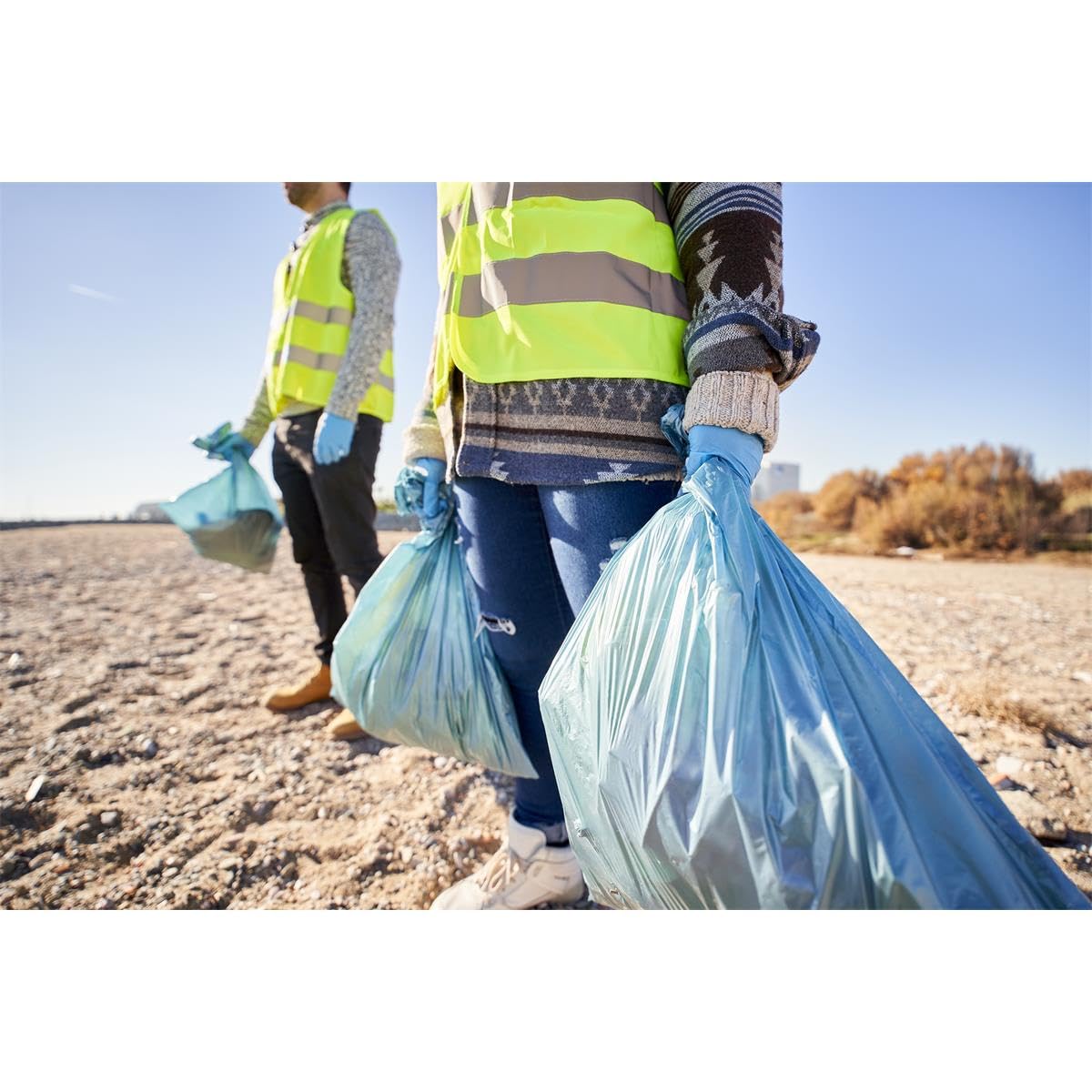 300 Stück Müllbeutel mit Tragegriff | 25 Liter | 30 Beutel pro Rolle | Reißfest & flüssigkeitsdicht | Produkt & Verpackung recyclebar