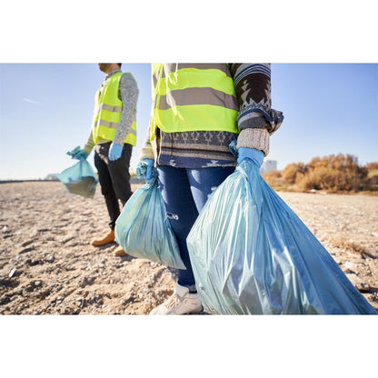 300 Stück Müllbeutel mit Tragegriff | 25 Liter | 30 Beutel pro Rolle | Reißfest & flüssigkeitsdicht | Produkt & Verpackung recyclebar