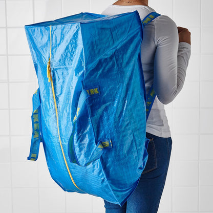 Ikea Frakta Storage Bag,Extra Large Blue (2 Pack)