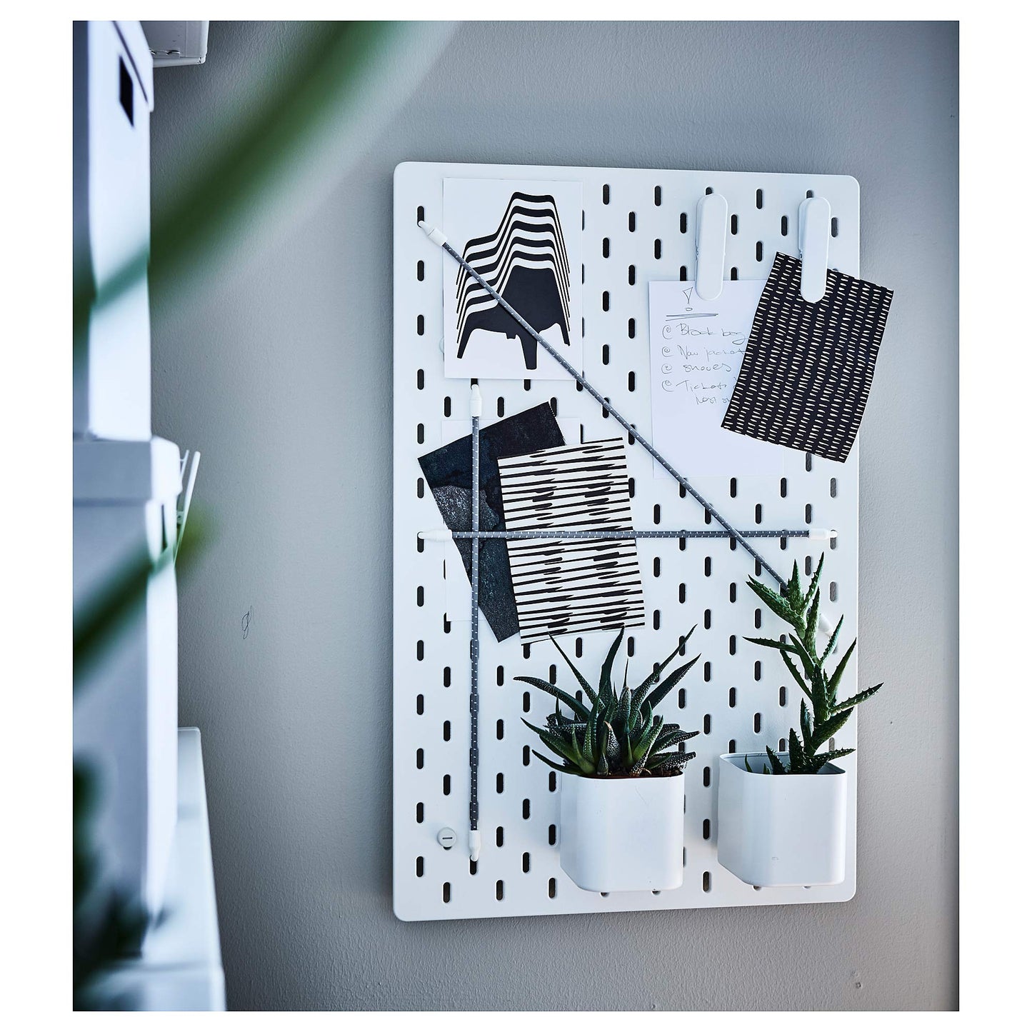 Ikea SKÅDIS Clip, Weiß - Metall, Stahl - Haken