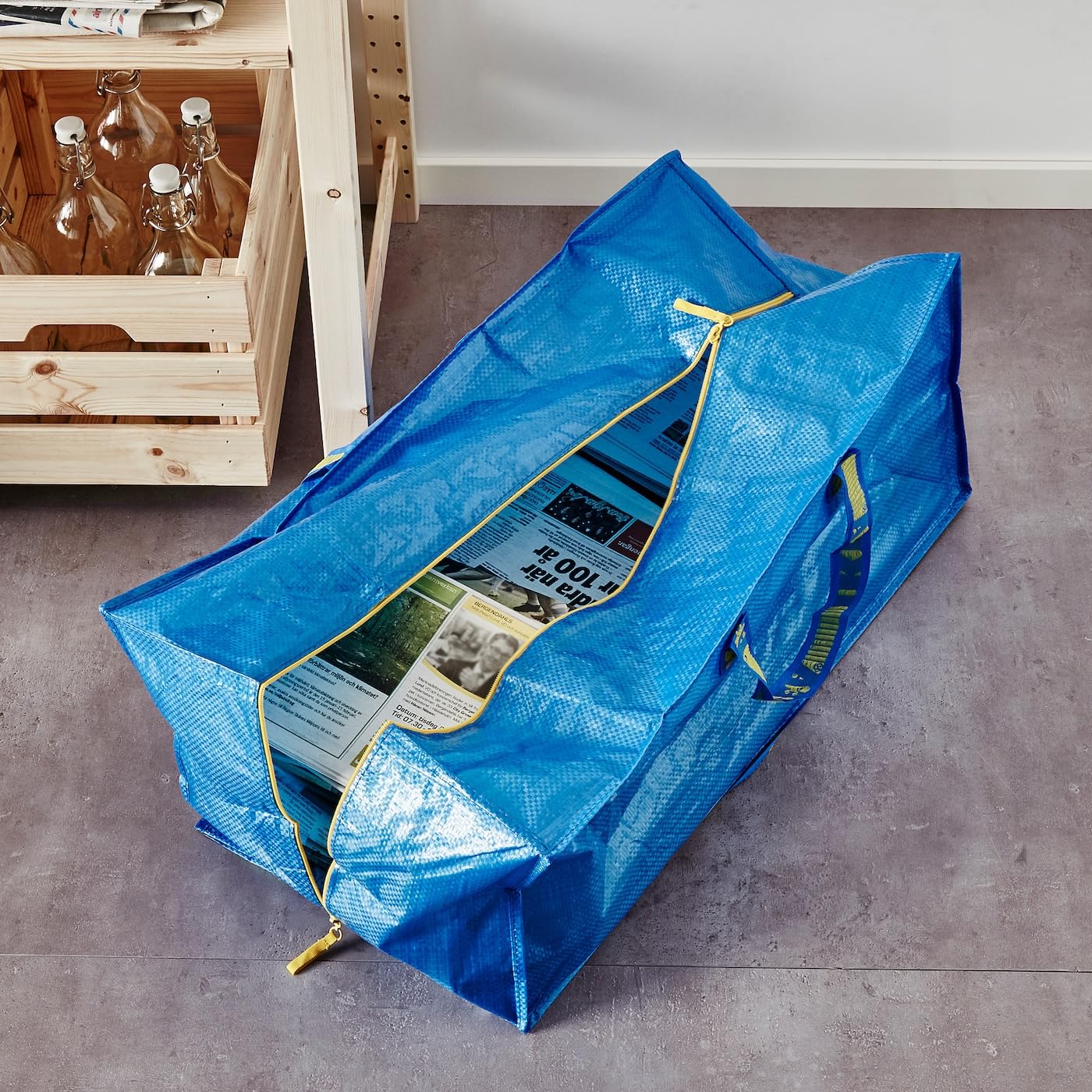 Ikea Frakta Storage Bag,Extra Large Blue (2 Pack)