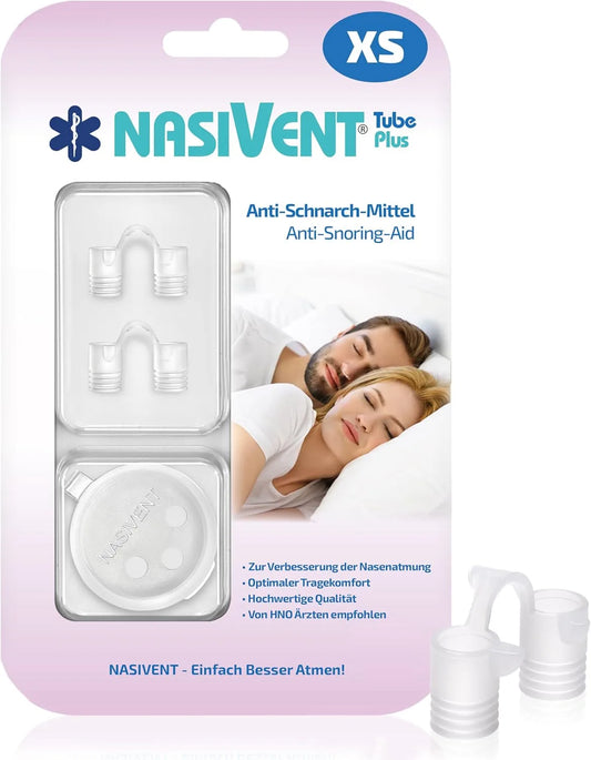 Nasivent Tube Plus® (2x XS – 9 mm) Nasal Dilator for Improved Nasal Breathing & Against Snoring




