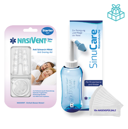 Nasivent Spar Set 2 – Nasal Dilator Starter Set + Nasal Shower For Free Breathing &amp; Nasal Care