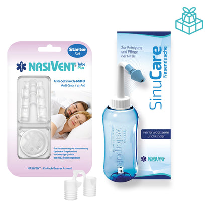 Nasivent Spar Set 2 – Nasal Dilator Starter Set + Nasal Shower For Free Breathing &amp; Nasal Care