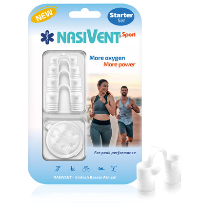 Nasivent Sport (Kit de démarrage) Blanche-Neige - Dilatateur nasal pour une meilleure respiration pendant l'entraînement et le sport