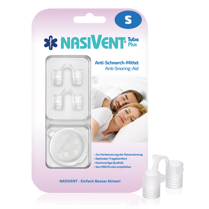 Nasivent Tube Plus® (2x S – 10 mm) Nasal Dilator for Improved Nasal Breathing & Against Snoring



